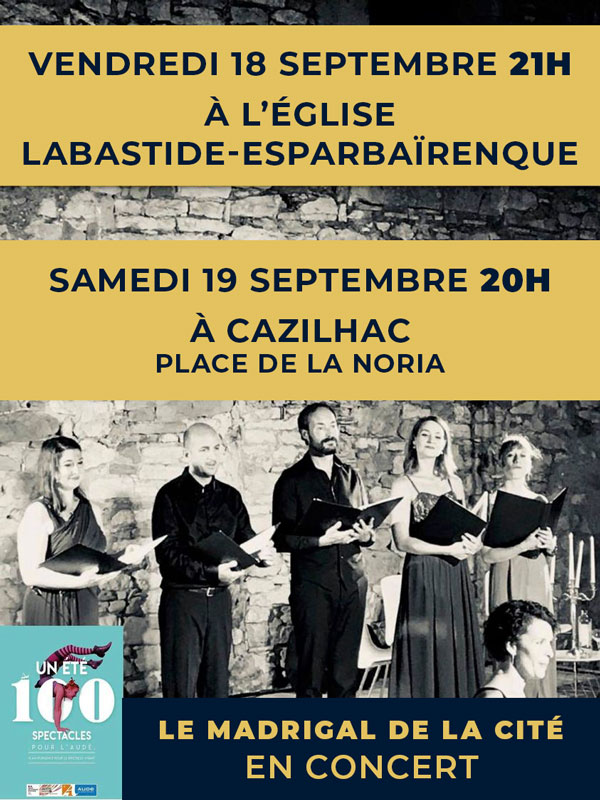 Concert à Labastide-Esparbaïrenque et à Cazilhac - 18 & 19 septembre 2020 - ©Madrigal de la Cité
